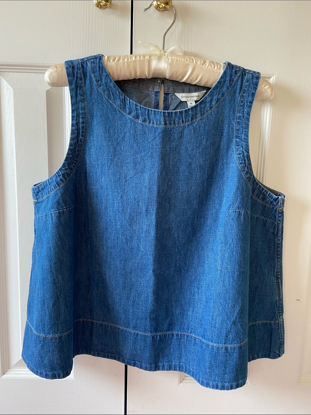 Banana Republic Denim Chambray Trapeze Tank, M, NWT